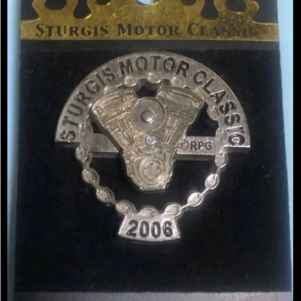 3 Pins & Patch 2006 Sturgis Black Hills Motorcycle Rally Jacket or Hat Pin NOS